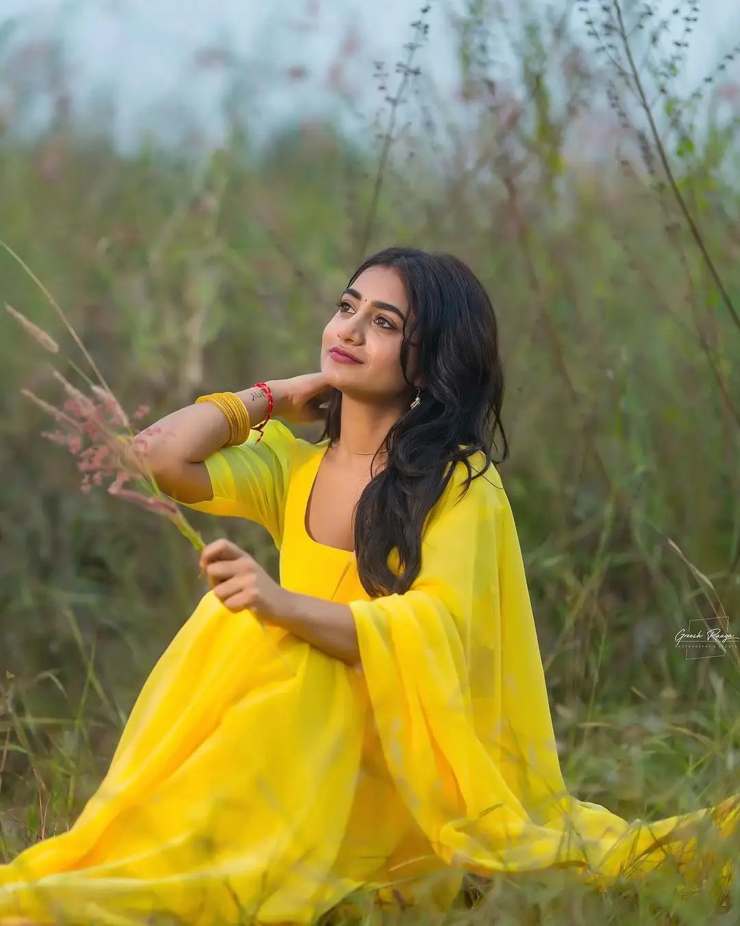 Beautiful Youtube Actress Nayani Pavani In Yellow Saree